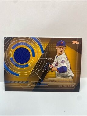 2014 Topps Trajectory Zach Wheeler Mets Game Used Jersey #TR-ZW (089)